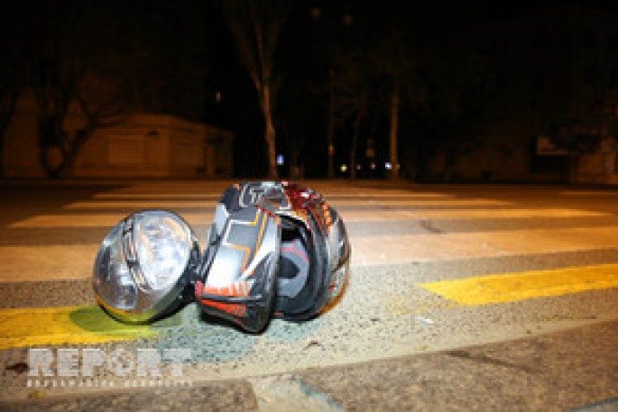 Bakıda motosiklet piyadanı vurub öldürdü - FOTO-VİDEO