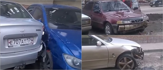 Sürücü yola çıxana kimi 11 avtomobili əzdi – VİDEO