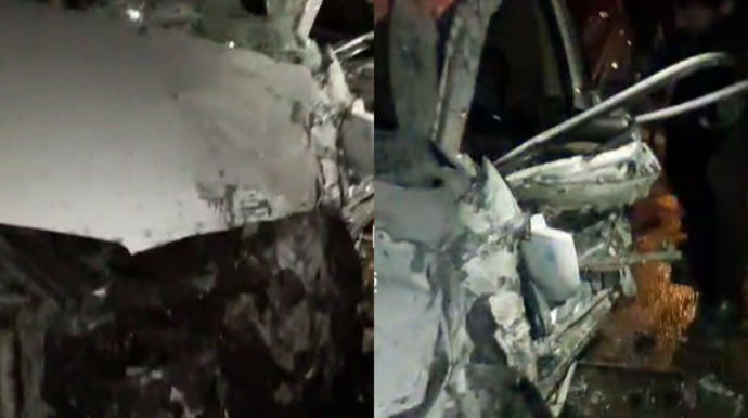 Bakıda "Hyundai" yük maşınına çırpıldı:  sərnişinlər maşında sıxılıb qaldı  - VİDEO
