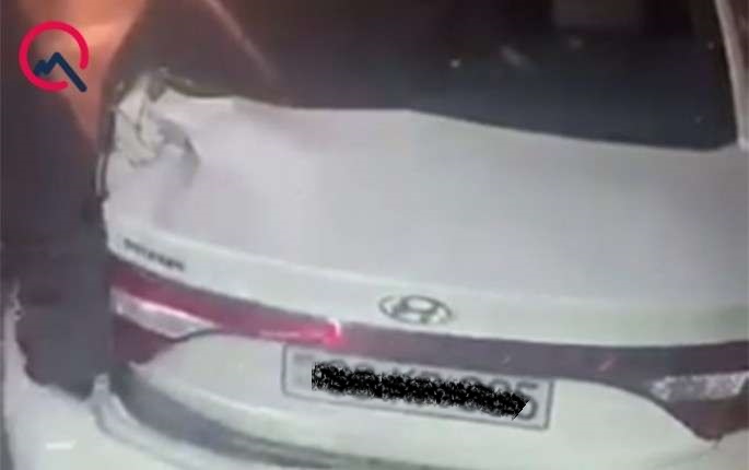  "BMW X5" işıqforda dayanan “Hyundai”ı vurdu - YENİLƏNİB - VİDEO