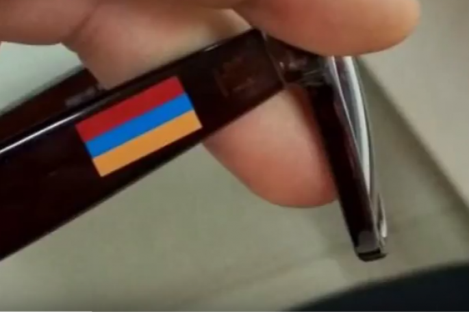 Azərbaycanda üzərində Ermənistan bayrağı olan eynək satılır - VİDEO