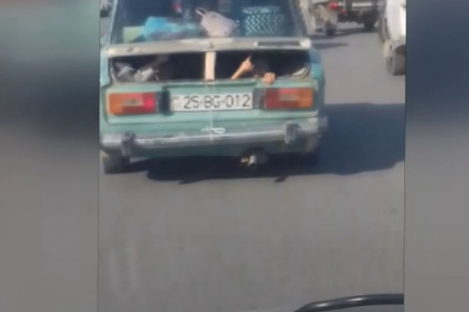 Uşaqları baqajda daşıyan sürücü tapıldı – 3 bal 60 manat cərimə - VİDEO