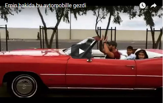Emin oğlu ilə sürücülük məharətini göstərdi - VİDEO