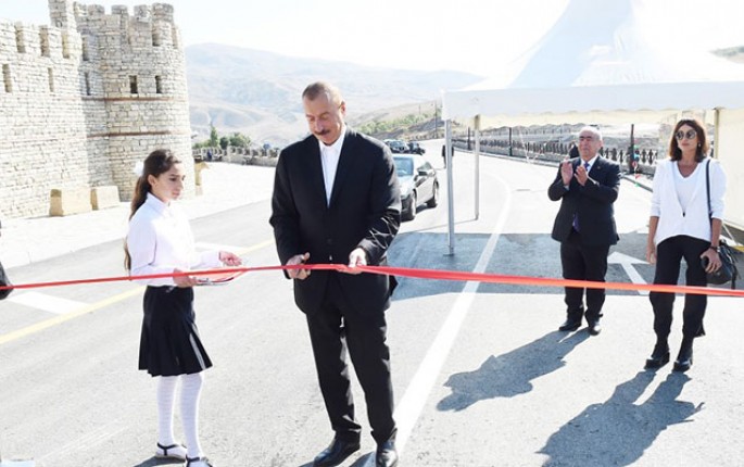 Dəmirçi-Lahıc yolunun rəsmi açılışı oldu - FOTOLAR