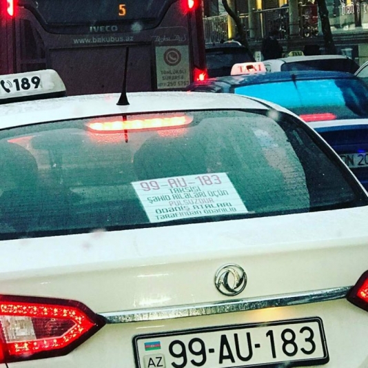 Bu taksi şəhid ailələləri üçün pulsuzdur - Bakıda - FOTO