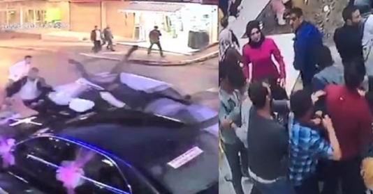 Şok görüntülər: Avtomobiliə minərək 4 nəfəri əzdi – FOTO+VİDEO
