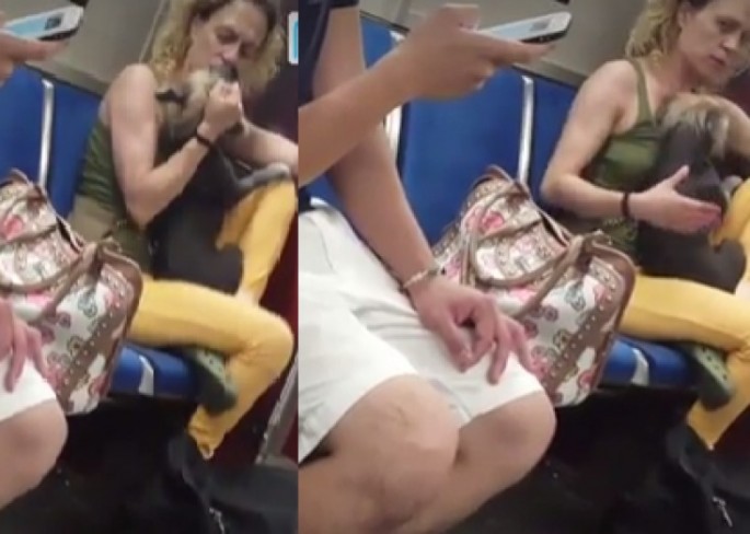 Narkoman qız metronu bir-birinə qatdı - VİDEO