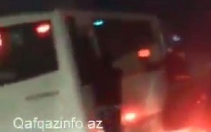Bakıda təhlükəli avtobus - VIDEO