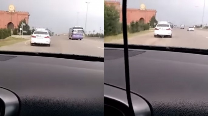 Yol polisi sürücüyə kömək etmək üçün "protiv" sürdü - VİDEO