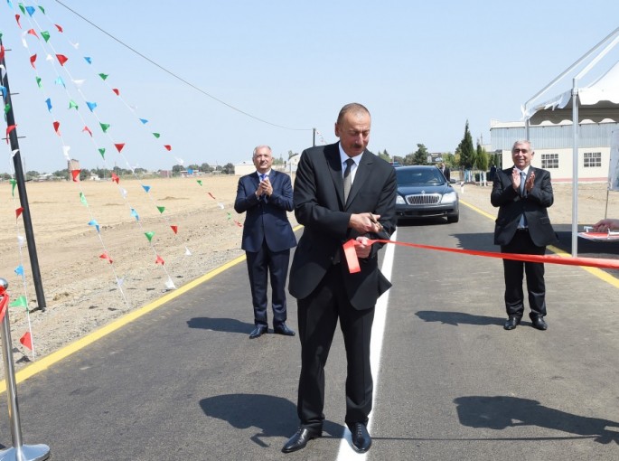 İlham Əliyev Cəlilabad-Astanlı-Cəngan-Soltankənd yolunun açılışında iştirak edib - FOTO