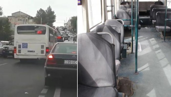 Sərnişinləri təhlükəyə atan avtobus sürücüsü işdən çıxarıldı - FOTO + VİDEO