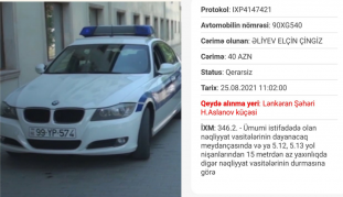 Yol polisi olmayan nişana görə sürücüyə CƏRİMƏ YAZDI - VİDEO - FOTO