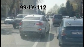 Yasamalda əks yola çıxıb təhlükə yaradan "BMW" sürücüsü  - VİDEO