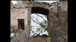Ermənilərin dağıtdığı tarixi binanın görüntüləri - VİDEO