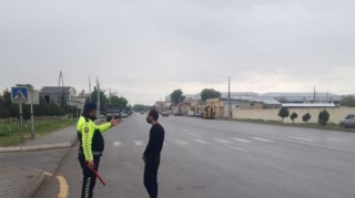 Kürdəmirdə yol polisi  piyadalara qarşı reyd keçirdi - FOTO