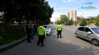 DYP Nizami rayonunda tədbir keçirdi:  sürücülər saxlanıldı və...  - VİDEO