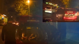 “Prius” sürücüsü azyaşlı uşaqları baqaja mindirib yola çıxdı - 77-KE-361   - VİDEO