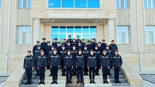 Naxçıvanda 32 gəncin polis sıralarına qəbul edilməsi ilə əlaqədar andiçmə mərasimi keçirilib  - FOTO