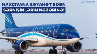 AZAL Bakı-Naxçıvan-Bakı marşrutu üzrə aviabiletləri əvvəlcədən almağı tövsiyə edir