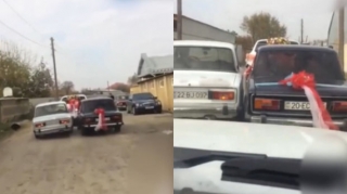 Toy karvanında avtoxuliqanlıq edən sürücü həbs edildi  - FOTO - VİDEO