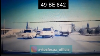 "06" sürücüsü "protiv" çıxıb dəhşətli mənzərə yaratdı   - VİDEO