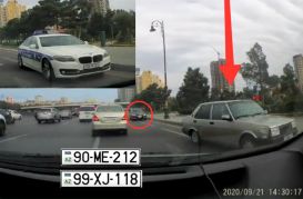 Bakıda "avtoş"ların film kimi videosu:  "protiv" sürüb polisdən qaçdılar - VİDEO 