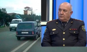 Yol polisi "protiv" gedən "Niva" sürücüsünü cərimələdi - VİDEO