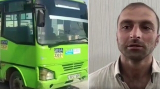 Yol polisi narkotik qəbul edən avtobus sürücüsünü tutdu  - VİDEO