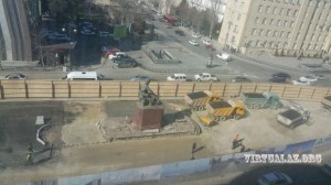 Park fontanqarışıq söküldü: yol çəkildi, Şah Xətai qaldı ortalıqda - FOTO