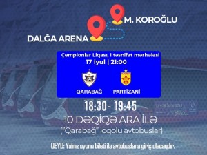 BNA "Qarabağ"ın oyunu üçün xüsusi avtobuslar ayırıb