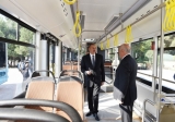 Prezident yeni avtobusda - FOTO