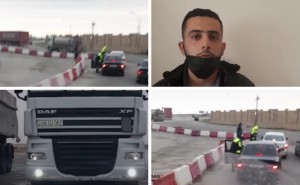 Yol polisinə karantin postunda şər atan sürücü saxlanıldı  - VİDEO