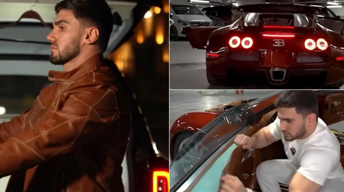 Milyonluq “Bugatti”nin dəri oturacaqlarından özünə gödəkçə tikdirdi – VİDEO 