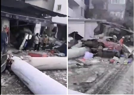 Beton boru yüklü TIR iki evin üzərinə aşdı: 9 ölü, 8 yaralı - VİDEO