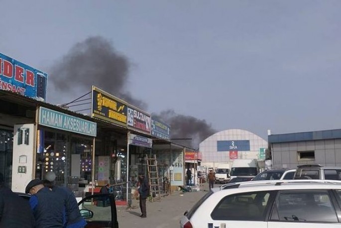 “Sədərək” Ticarət Mərkəzində yanğın - FOTO