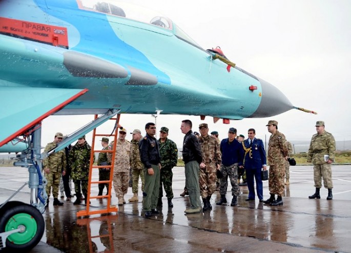 Xarici ölkələrin Azərbaycandakı hərbi attaşeləri hərbi bazada - FOTO