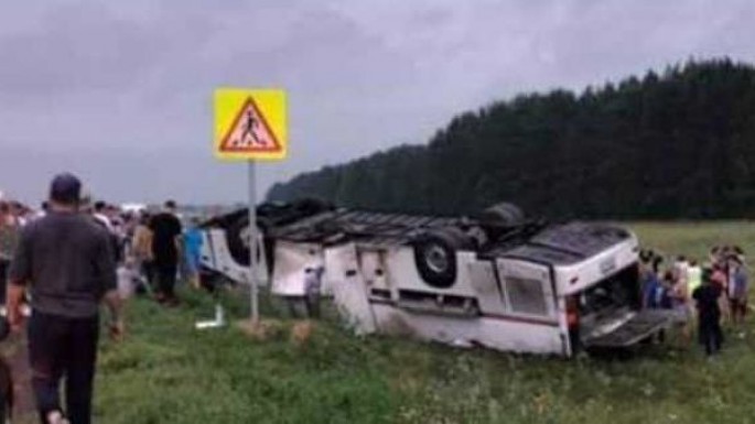 Avtobus qəzaya uğrayıb, ölənlər və yaralananlar var - FOTO - VİDEO