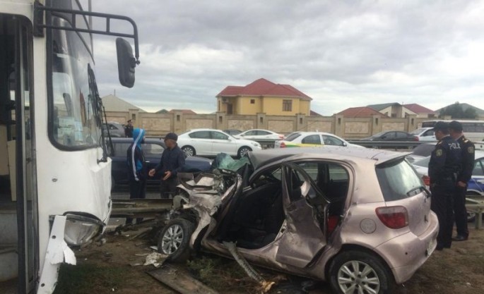 Bakıda 160 saylı avtobus daha bir qəza törədib: yaralananlar var  - FOTO