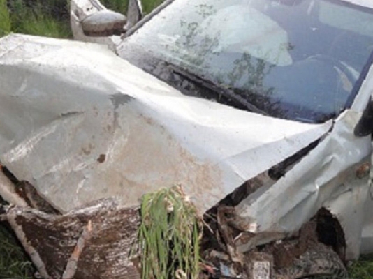 Yoldan çıxan avtomobil elektrik dirəyinə çırpıldı – 1 erməni öldü, 3 yaralandı