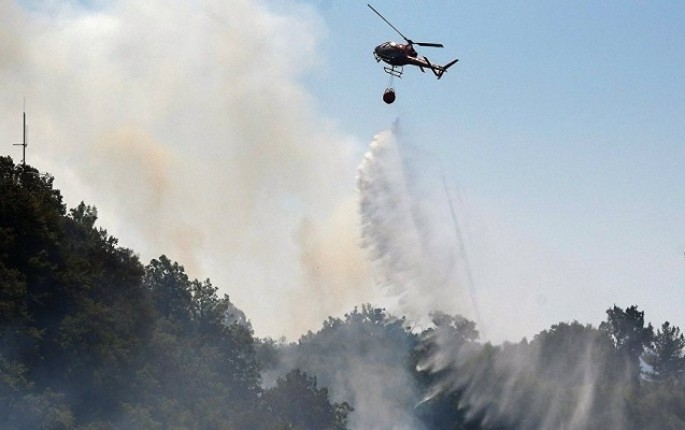 Samuxda güclü yanğın başladı - Helikopter göndərildi