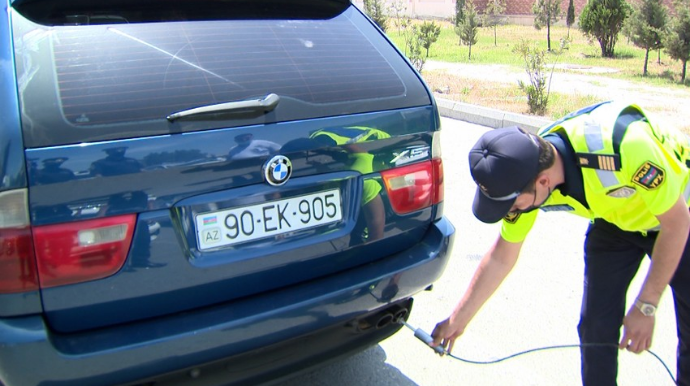 Sumqayıtda yol polisi ən müasir avadanlıqlarla reyd keçirdi - VİDEO - FOTO