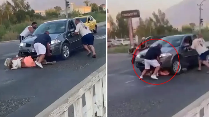 Sərxoş sürücü vurduğu piyadanı əzməyə çalışdı - ANBAAN VİDEO