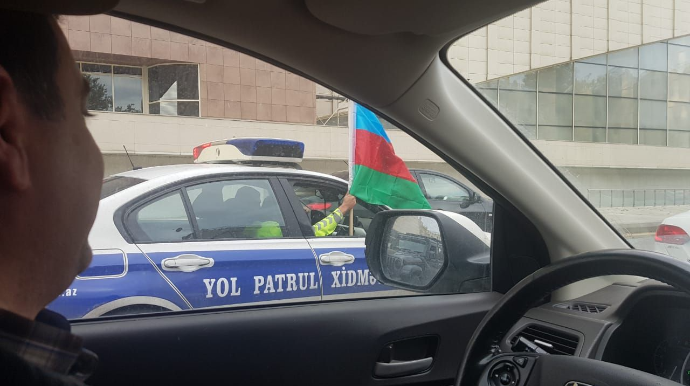 Yol polisindən Şuşanın azad olunması SEVİNCİ   - FOTO