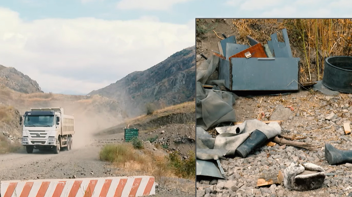 Laçını tərk edən rus sülhməramlıların postlarından EKSKLÜZİV GÖRÜNTÜLƏR   - VİDEO