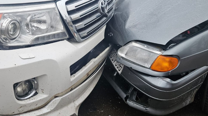 Goranboyda maşınlar toqquşdu - Yaralılar var - FOTO