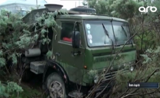 İmişlidə yüklə dolu `Kamaz` oğurlanıb - VİDEO