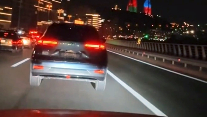 В Баку задержан водитель автомобиля без номерных знаков - ВИДЕО