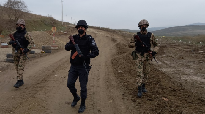 Azərbaycan polisi Xocavənd rayonunda xidmətini davam etdirir  - FOTO