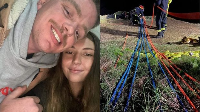 Dalğanın okeana sürüklədiyi cütlük 13 saat mağarada qaldı  - FOTO