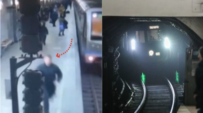 Moskvada qadının əlindən telefonu alaraq tunelə tullandı - VİDEO 